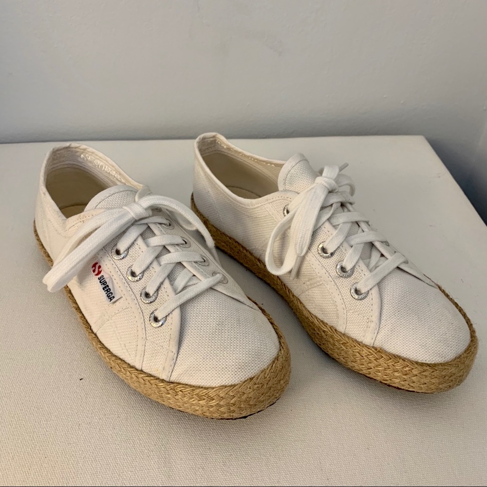 Superga Canvas White Espadrille